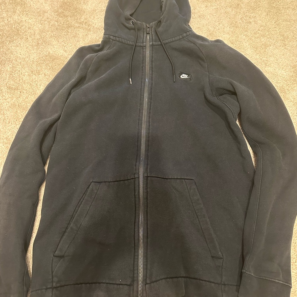 Nike Classic Black Full-Zip Hoodie Small